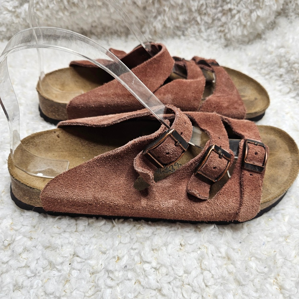 Birkis by Birkenstock Suede Leather 3 strap Slides sz 37